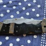 Régi bicska kés zsebkés réz betétes fotó