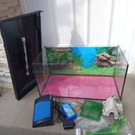 54 literes használt Aquael akvárium szett. Ledes világítással. fotó