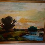 Rudnay Gyula, halászok, reggeli vízpart, szép régi olajfestmény, 1ft, minimálár nélkül fotó