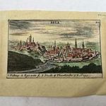 1683 Eger város és a vár korabeli rézmetszetű ábrázolása - készítője : Jacob Sandart fotó
