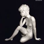 TÖPRENGŐ AKT ... GYÖNYÖRŰEN KIDOLGOZOTT MÁRKÁS NÉMET KAISER PORCELÁN SZOBOR X fotó