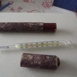 Régi hibátlan higanyos lázmérő 1 perces ritka fazon fotó