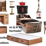 Fiú teljes gyerekszobába - Cilek Black pirate bútorok gyerek ágy író asztal làmpa láda fotó