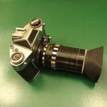 I IHAGEE EXA 500 FÉNYKÉPEZŐGÉP ANTIK RÉGI GYŰJTŐKNEK steinnell München 135 MM OBJEKTíV fotó