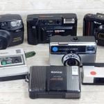 Hét darab retro kompakt fényképezőgép fotó