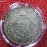 FERENC JÓZSEF 1 FORINT 1868 GYF, EZÜST: 12, 3g; kiv fotó