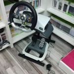 Xbox 360 : Gyári Force Feeadback Rezgős Kormány + Pedál Szett - Fém Állványon! fotó