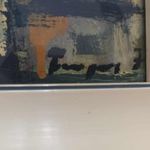 Olaj karton képcsarnokos kép absztrakt festmény 1970-as évek fotó