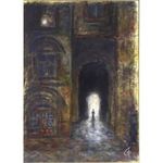 1Z617 Kortárs magyar festő jelzett : Óvárosi sikátor fotó