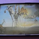 Salvador Dali: Szent Antal megkisértése nyomat? 40x30 keretben szignóval 1946 fotó