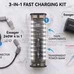 Cyberpunk Power Bank Szett – 19.200 mAh / 22.5W PD Gyorstöltés fotó