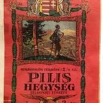Pilis Hegység télisport térképe, Kirándulók térképe 1930 körül. 1: 50 000 fotó