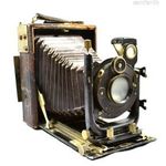 1920 KÖRÜL ANTIK NÉMET HARMONIKÁS RENDSZERŰ FÉNYKÉPEZŐGÉP !!! fotó