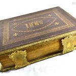 XIX. sz. VÉGE ANTIK BŐRKÖTÉSES MÁR - MÁR KÓDEX MÉRETŰ ILLUSZTRÁLT CSALÁDI BIBLIA X fotó