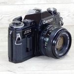 Canon AE-1 retro fényképezőgép - Canon FD 50mm 1: 1.8 objektív fotó