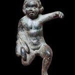 Ókori római Patinált bronz Figura fotó