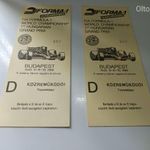 1986-os Forma–1 Magyar Nagydíj eredeti belépőjegyek (Hungaroring fotó