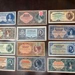 Antik bankjegyek / 12 darab inflációs jó állapotban megőrzött PENGŐ bankjegy egyben fotó