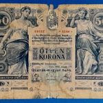 1902 -es 50 Korona Osztrák-Magyar Bank!!! Ritkább!! G (L1924) fotó