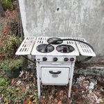 Régi gáztűzhely retro gáztűzhely retro Fég T4 háztartási gáztűzhely sütővel pb gázos fotó