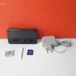 Eredeti Nintendo 3DS Cosmo Black konzol gép + játék + töltő + SD kártya fotó