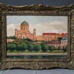 Esztergomi Bazilika Olaj festmény fotó