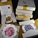 ÁLOMSZÉP ROYAL ALBERT PORCELÁN DÍSZ TÁL SZETT VIRÁGOS DEKORRAL EREDETI DOBOZOKBAN X fotó