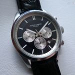Szép elegáns ritka nagy méretű acél tokos dátumos JACQUES LEMANS Chronograph! fotó