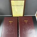 1590 -- Vizsolyi Biblia I-II. - FACSIMILE kiadás egészbőr kötésben tokban kisérő füzettel fotó