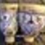 Eredeti kézzel festett marokkói kerámia bongo / etno dob szett fotó