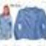 ULLA POPKEN álomszép PROVANSZI KÉK csinos&stílusos textil VELÚR puha DZSEKI KABÁT ~50/52 fotó