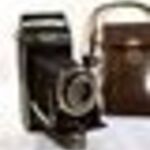 ART DECO AGFA HARMONIKÁS RENDSZERŰ FÉNYKÉPEZŐGÉP BŐR TOKKAL X fotó