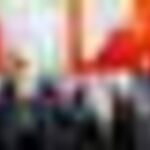 "Nagyvárosi hajnal" modern absztrakt festmény fotó