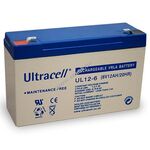 Ultracell UL UL12-6 6V 12Ah Faston 4, 8mm ólom akku VRLA fotó