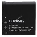 Helyettesítő EXTENSILO akku Casio típus NP-40 1250mAh fotó